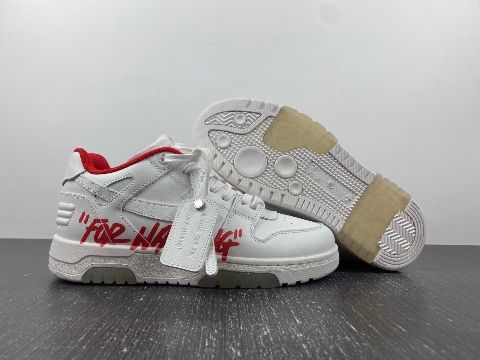 of™ c/o virgil abloh out of office low-top leather sneakers ‘ooo“ of™ c/o virgil abloh out of office low-top leather sneakers ‘ooo“
