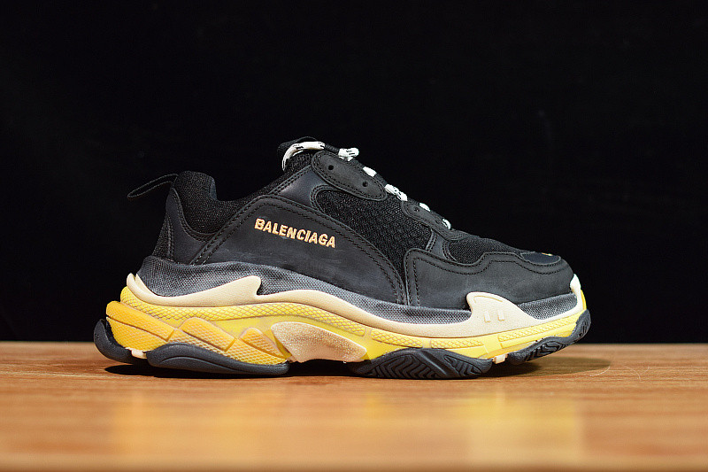 bc triple s trainer ''black yellow'' 534162 w09og 1087 bc triple s trainer ''black yellow'' 534162 w09og 1087