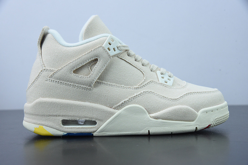 air jordan 4 canvas sail cement grey dq4909-100 air jordan 4 canvas sail cement grey dq4909-100