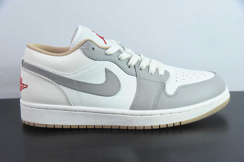 Air Jordan 1 Low ''Sail Fire Red College Grey'' 553558-169 Air Jordan 1 Low ''Sail Fire Red College Grey'' 553558-169
