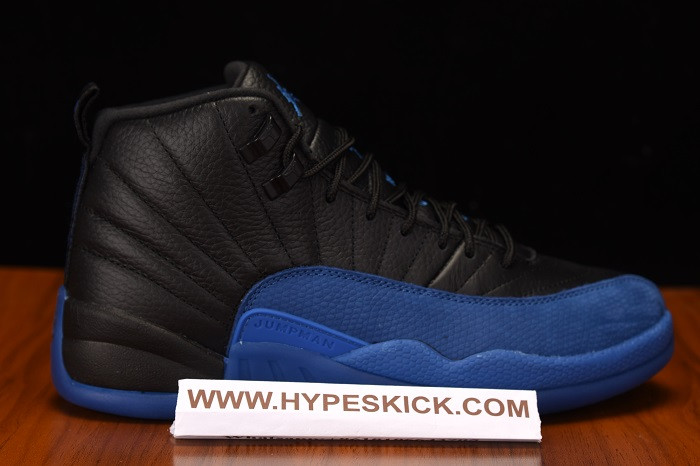 AIR JORDAN 12 BLACK GAME ROYAL 130690-014 AIR JORDAN 12 BLACK GAME ROYAL 130690-014