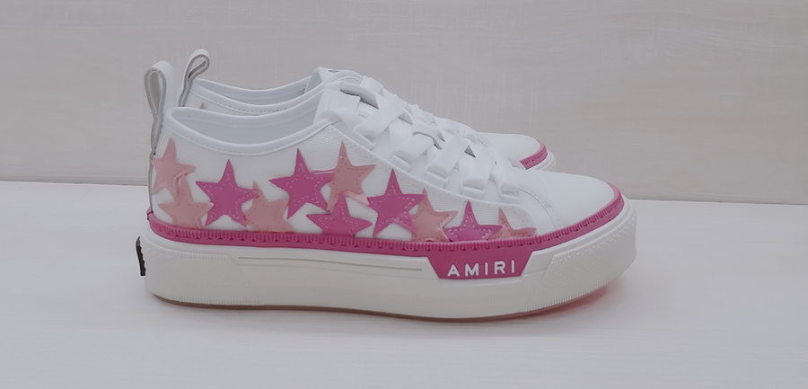 amiri white & pink stars court sneakers amiri white & pink stars court sneakers